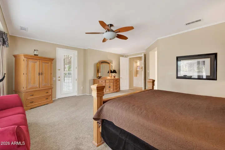 You can enjoy the spa and head right into the owner's retreat from the patio door.