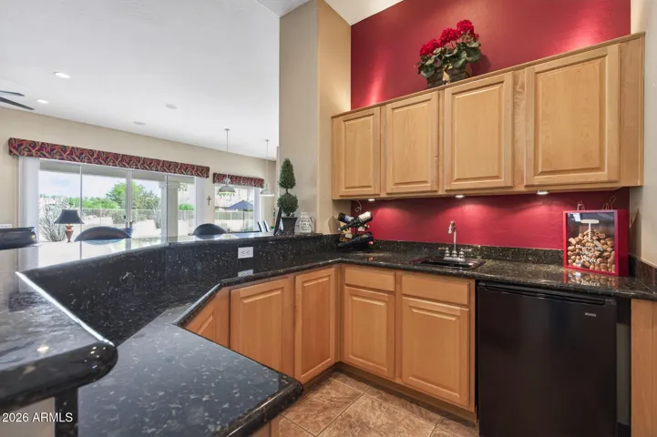 The bar area is perfect for entertaining.