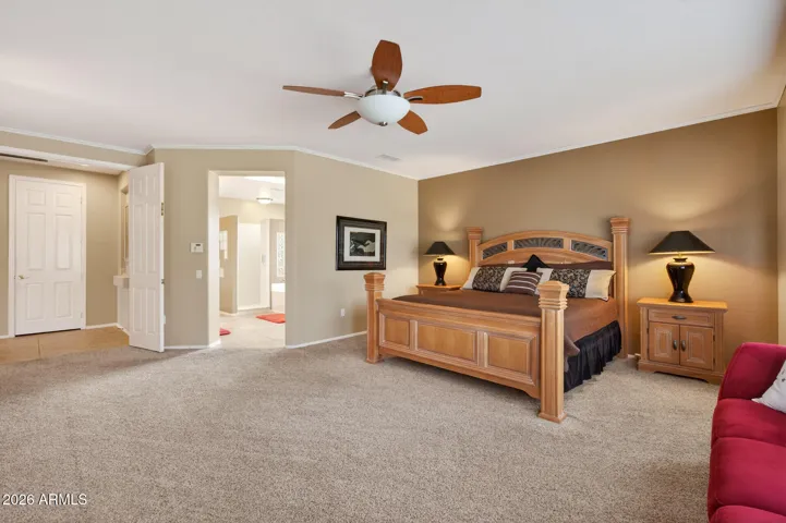 The owner's retreat offers lots of space and comfort.