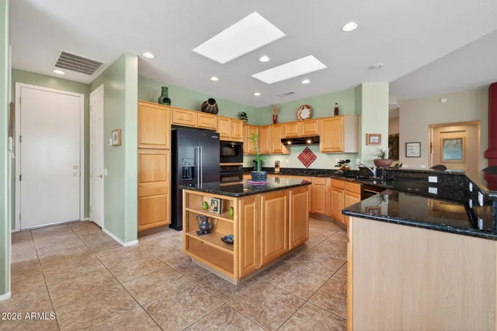 Enjoy lots of cabinet space and natural light from the skylights.