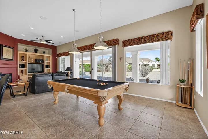 This is the dining space but can be used as a game area...pool table available.
