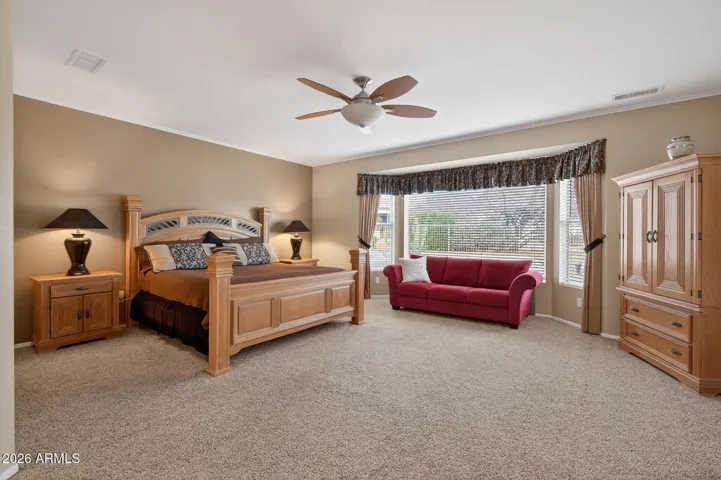 Escape to your own private retreat with a sitting area and access to the patio.