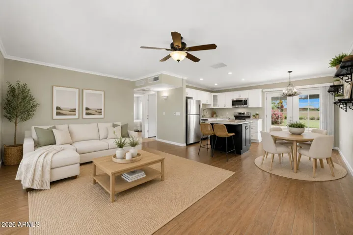 Tile flooring with a wood-look finish throughout!