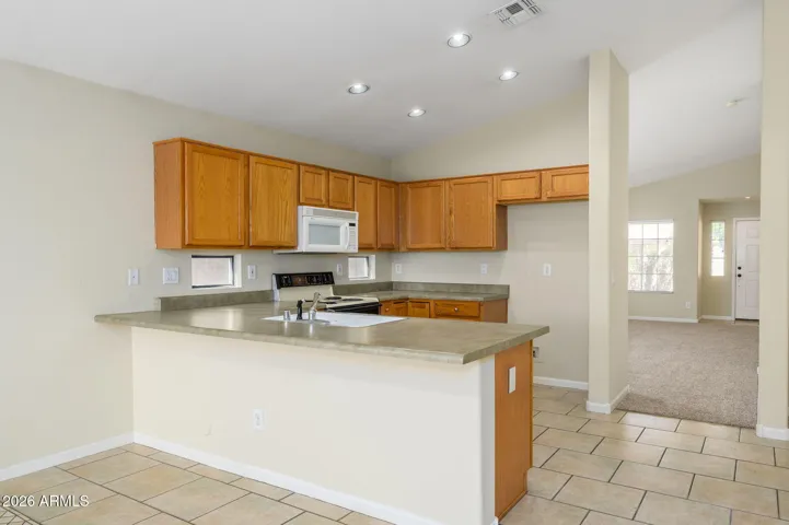 This view looks towards living room and front door