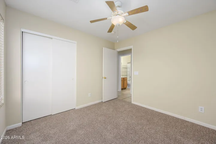 Vaulted ceilings and 2 closets! See 1st closet here