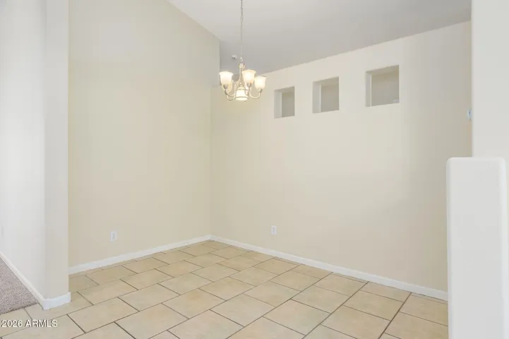 Dedicated dining space just off the kitchen