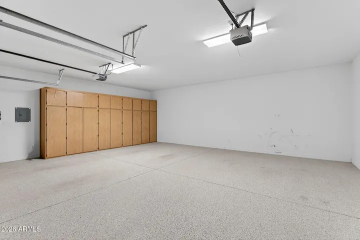 main home garage with plenty of storage