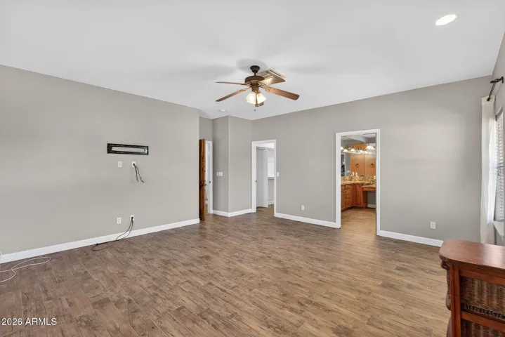 master bedroom. door on right to bathroom
