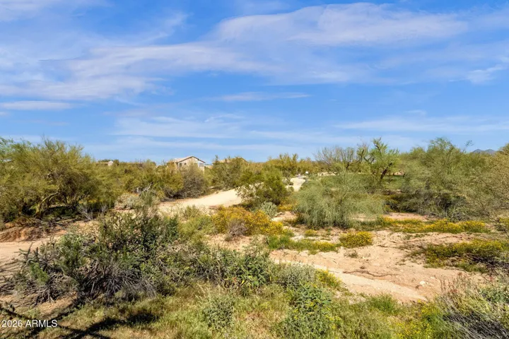 Backs to expansive desert which ensures solitude.