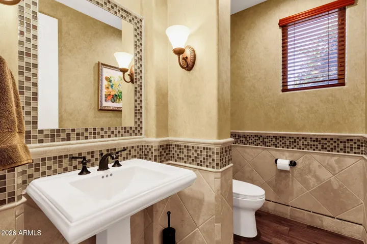 Powder room on the main level.