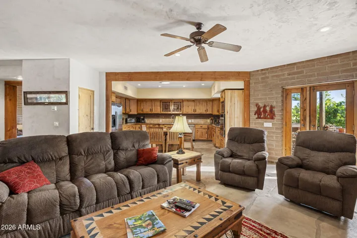 Open living area flowing seamlessly into the kitchen for easy entertaining.