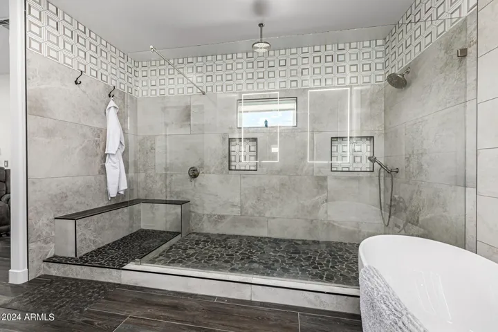 Main floor master walk in shower.