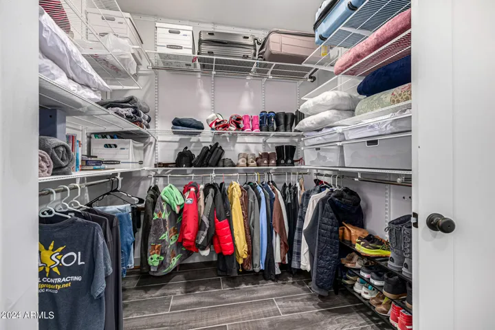 Basement master bedroom 1, walk in closet.