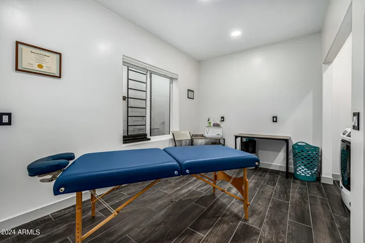 Basement laundry room.