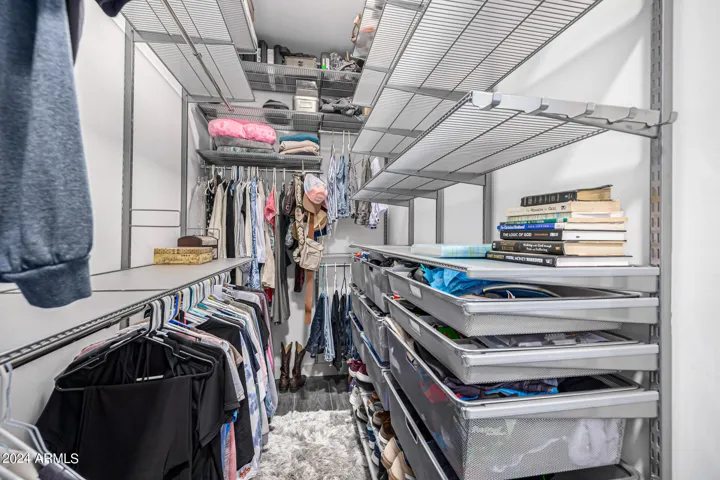 Main floor master closet.