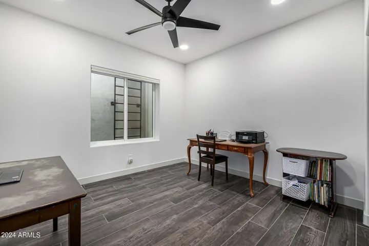 Basement bedroom 3. Office with closet.