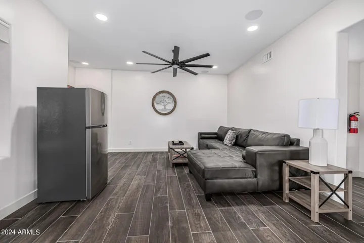 Basement living room.