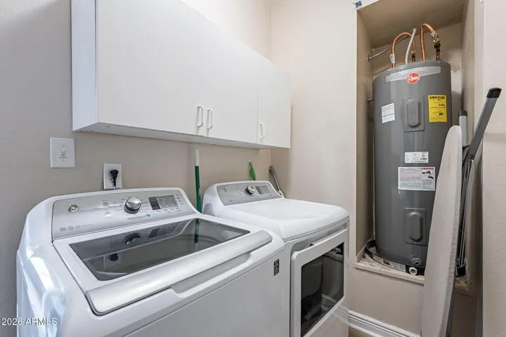 Laundry area in the Flex Room