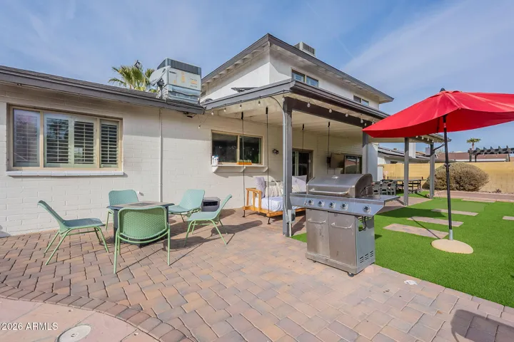 Stay cool under the covered patio