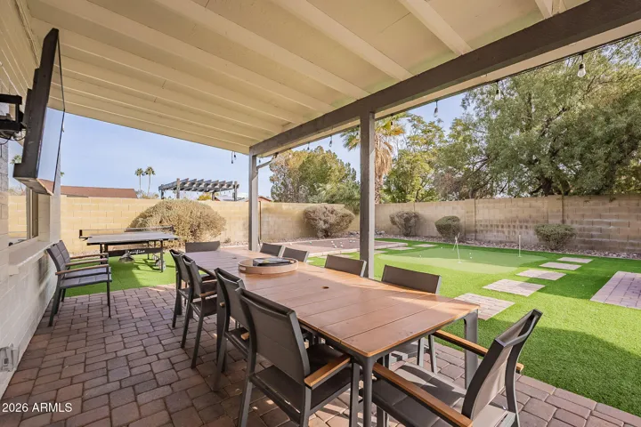Plenty of space to dine or set up casual seating