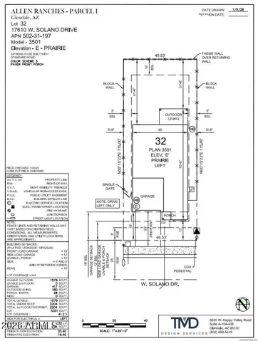 17610 W Solano Drive Preliminary Plot Plan