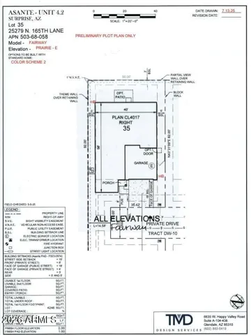 25279 N 165th Lane Preliminary Plot Plan