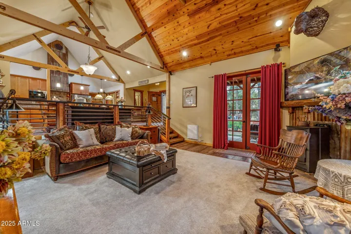 DRAMATIC HIGH CEILINGS AND LOTS OF BEEMS