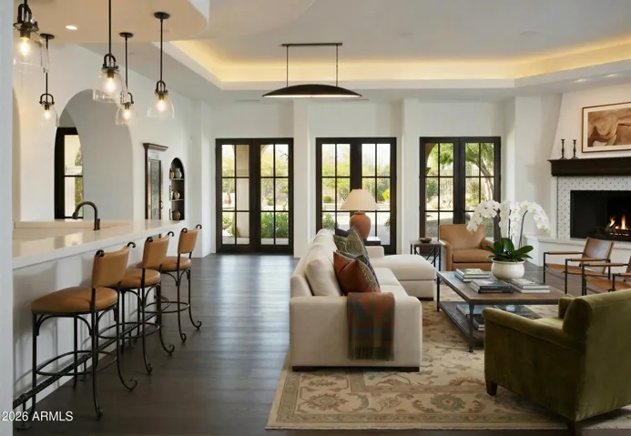 Family Room Virtually Staged