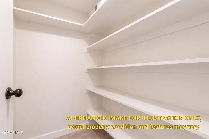 AI VERSION OF THE PANTRY EMPTY AND IN A DIFFERENT COLOR