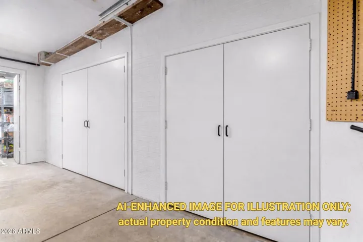 AI VERSION OF TWO STORAGE CLOSETS IN GARAGE