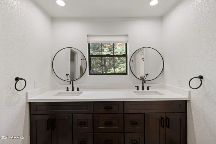 Primary Bathroom Jack and Jill set up. Double sinks