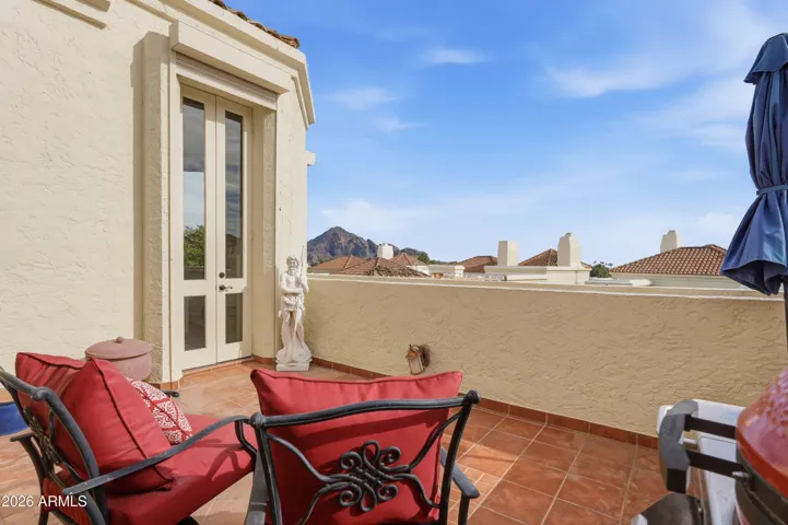 Spacious patio with beautiful sunset views