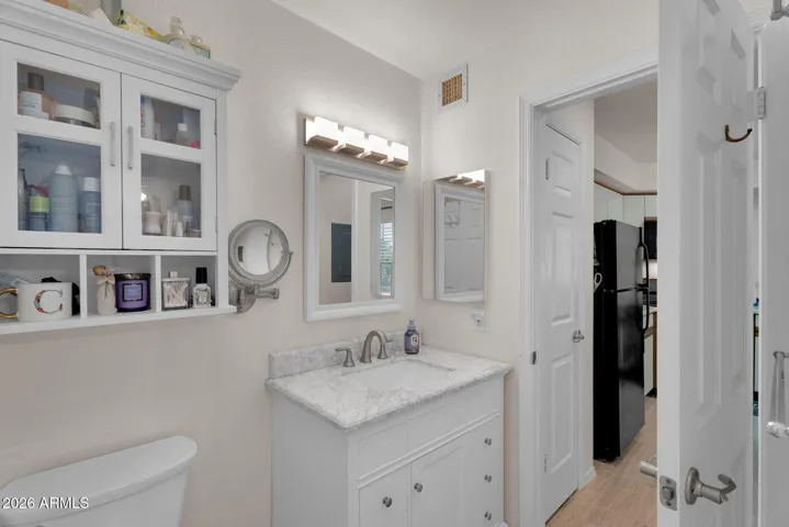 with access to kitchen and bedroom