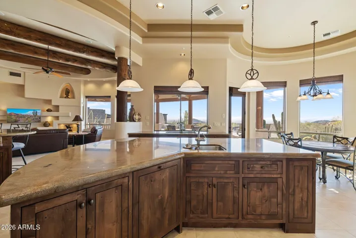 Large island in kitchen.