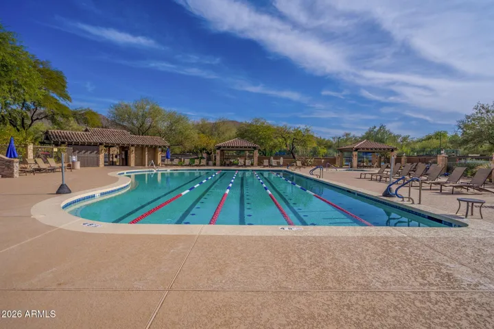 Swim laps at the heated main pool complex.