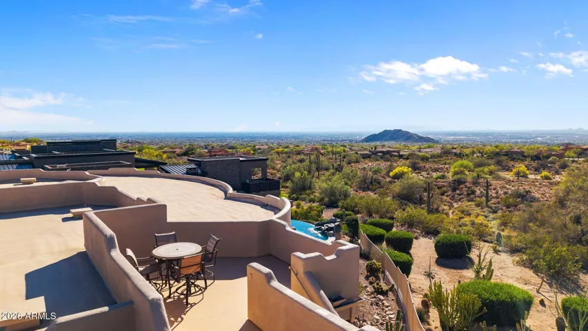 Roof-top view deck.