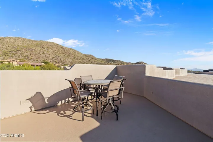 Roof-top view deck.