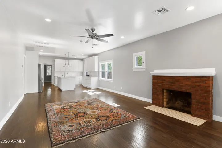 Original Brick Fireplace
