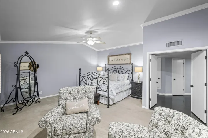 Upstairs Master Bedroom with gas Fireplace