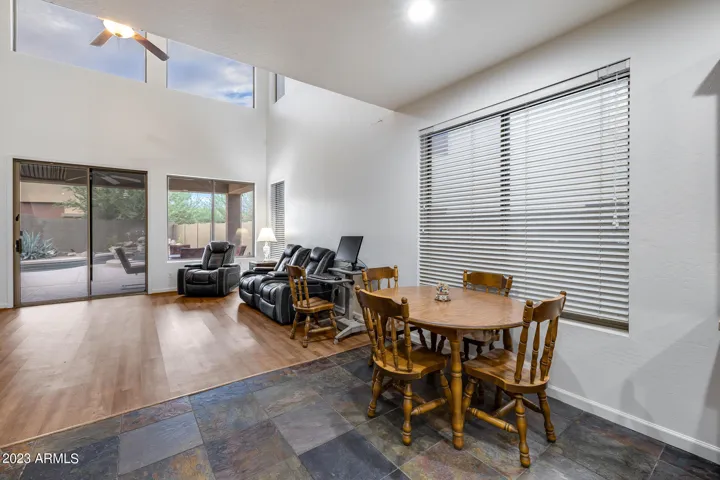 Kitchen opens to the family room!
