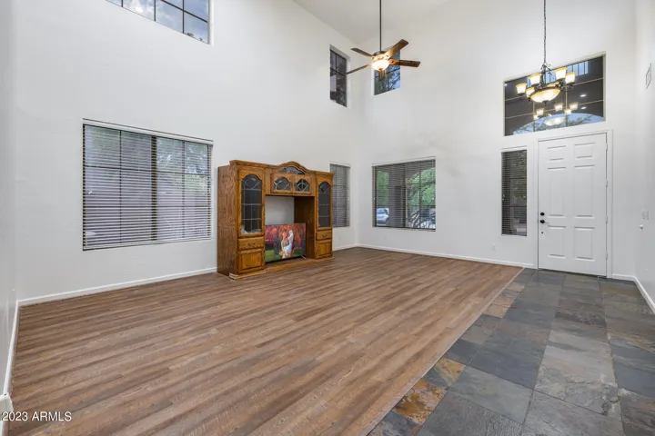 Front room with vaulted ceilings!