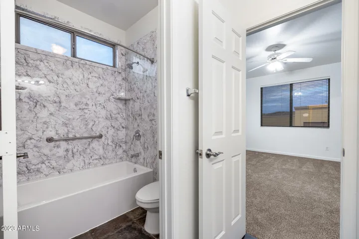 Jack n Jill 3rd bathroom with separate shower/tub/toilet area