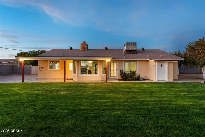 Large Grass Back Yard Between House and Gazebo