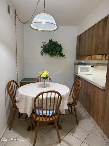 Dining area right off the kitchen
