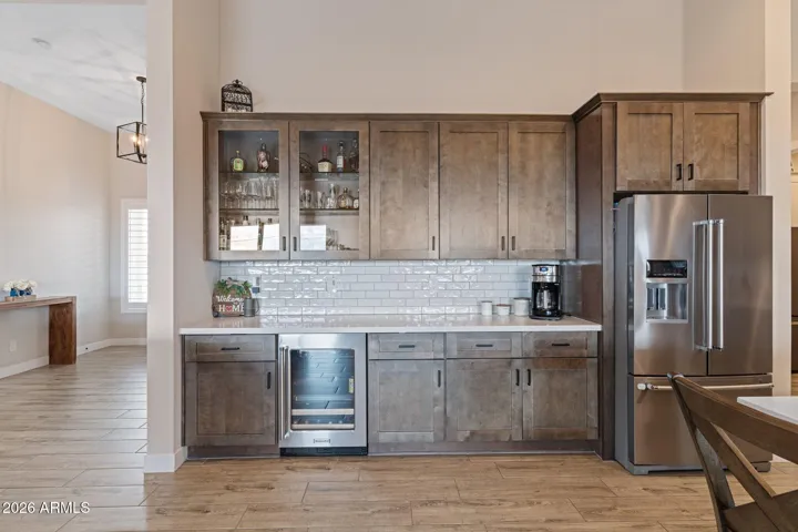 Extended Cabinets and bar area off kitchen
