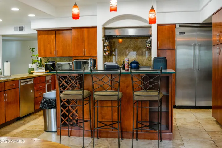 Kitchen with gas stove and luxury Viking appliances