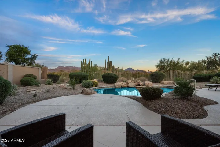 Enjoy spectacular desert, golf, and mountain views from inside and outside your home