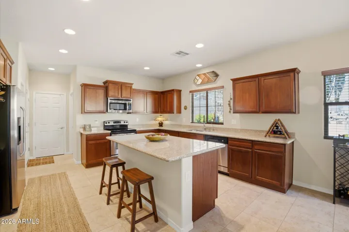 Ample kitchen storage with pantry!