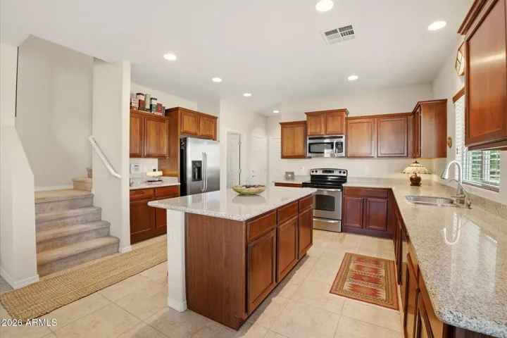 Ample kitchen storage with pantry!