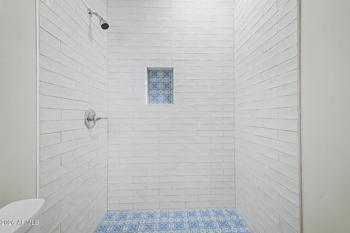 Renovated Bath 2 with Tiled Walk-in Shower, New Vanity, New LED Mirror and New Toilet